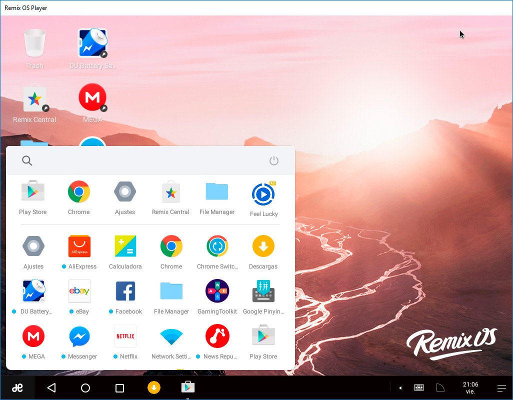 Remix OS Player nos permite correr cualquier APP de Android sin salir de Windows