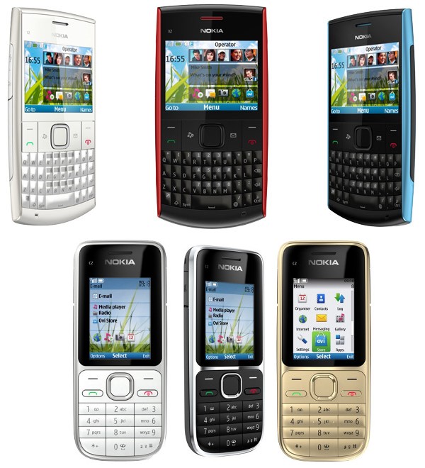 Nuevos Nokia X2-01 y C2-01