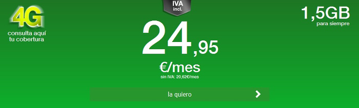 Amena.com rebaja en 5,3 euros el precio de su tarifa 4G