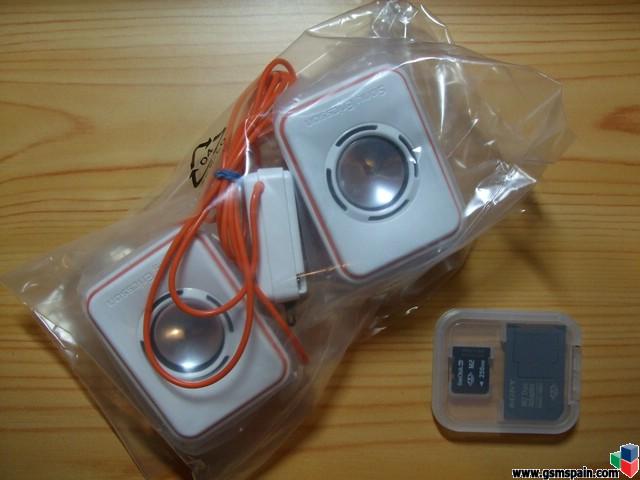 Vendo mini-altavoces Sony Ericsson y tarjeta M2 256 MB