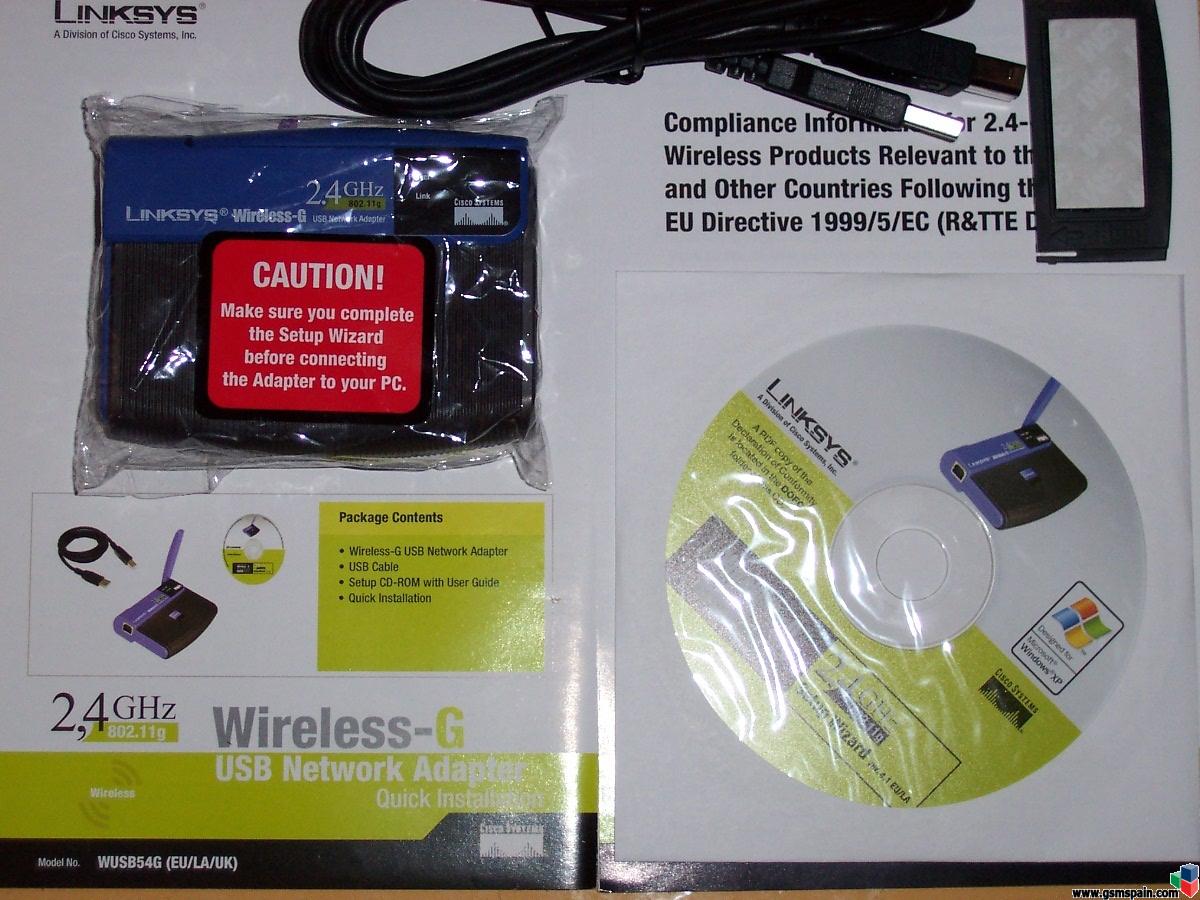 (vendo) LINKSYS  WUSB54G USB NETWORK ADAPTER 2,4GHZ WIRELESS-G