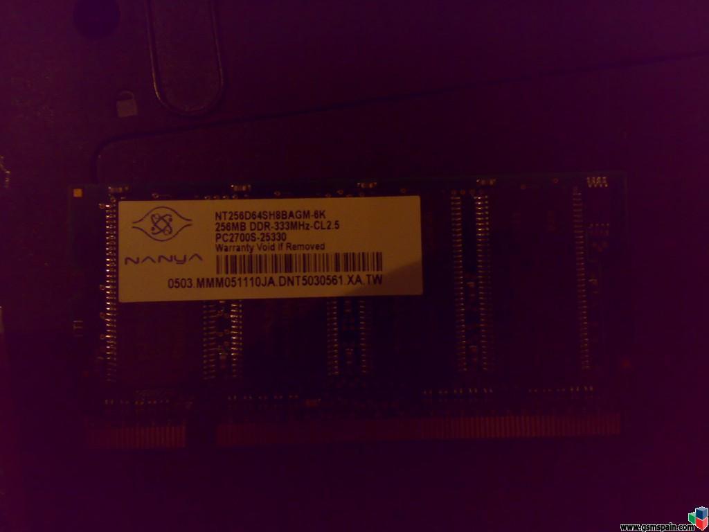 Memoria para portatil 256 MB DDR333