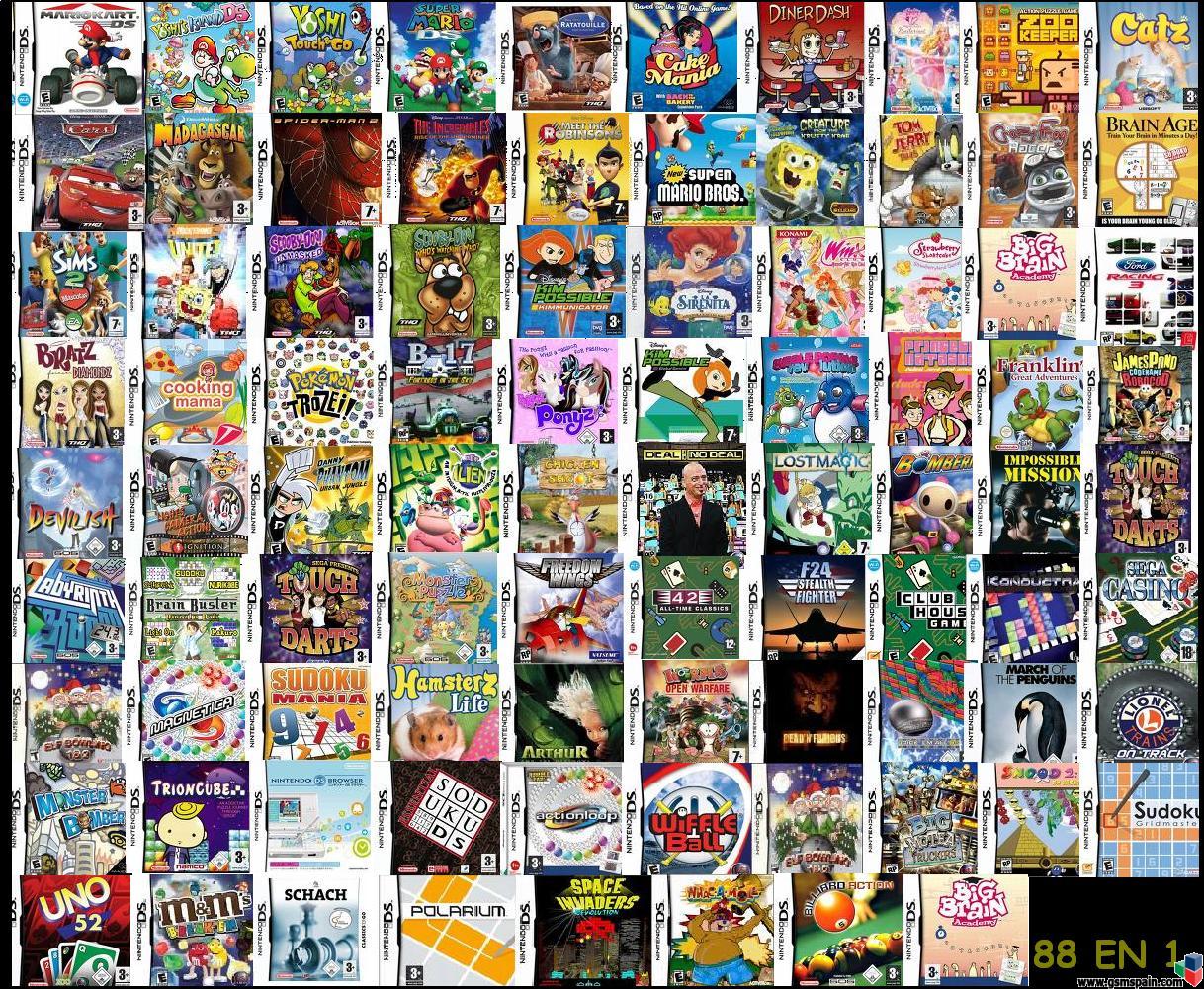 88 juegos de nintendo DS en 1 solo cartucho