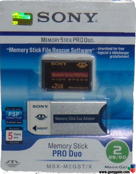 Memory Stick PRO DUO 1 GB y 2 GB desde 12 . Gastos incluidos
