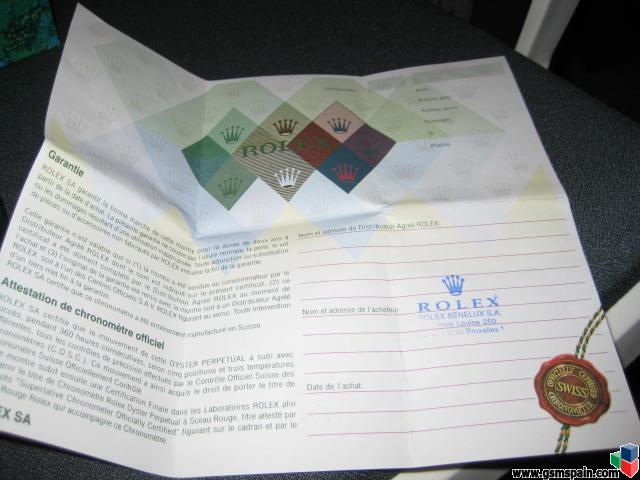 Rolex Submariner Azul. ETA, caja manual y certificado