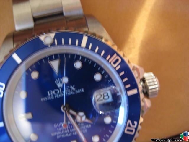 Rolex Submariner Azul. ETA, caja manual y certificado