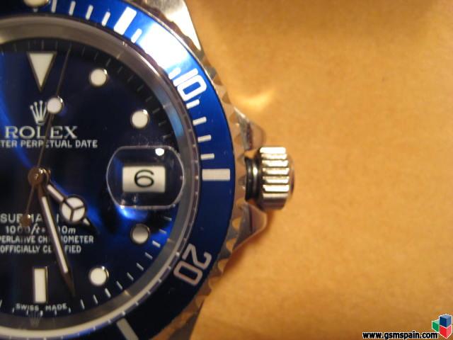 Rolex Submariner Azul. ETA, caja manual y certificado