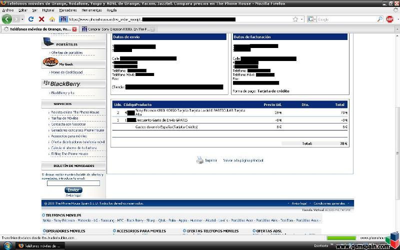 K800i ya hay stock en tph