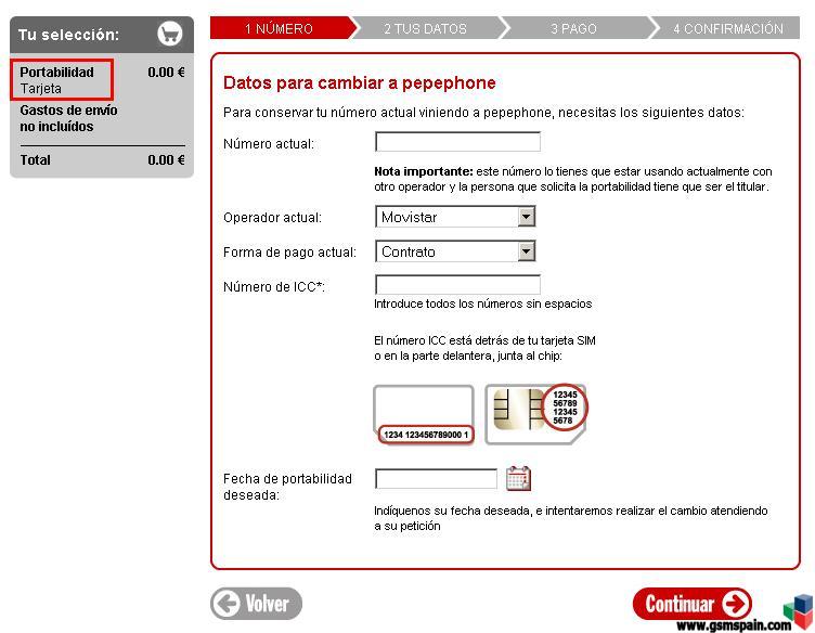 Portar a contrato desde la web