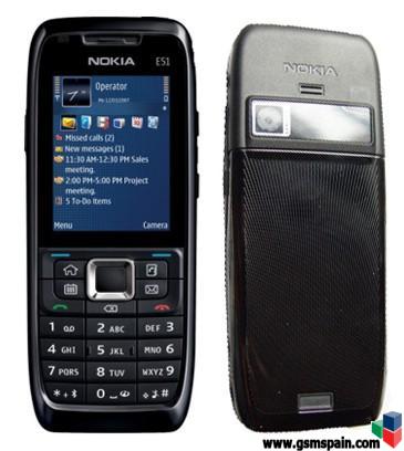 CARCASA  Nokia E51 original en color negro,nueva.