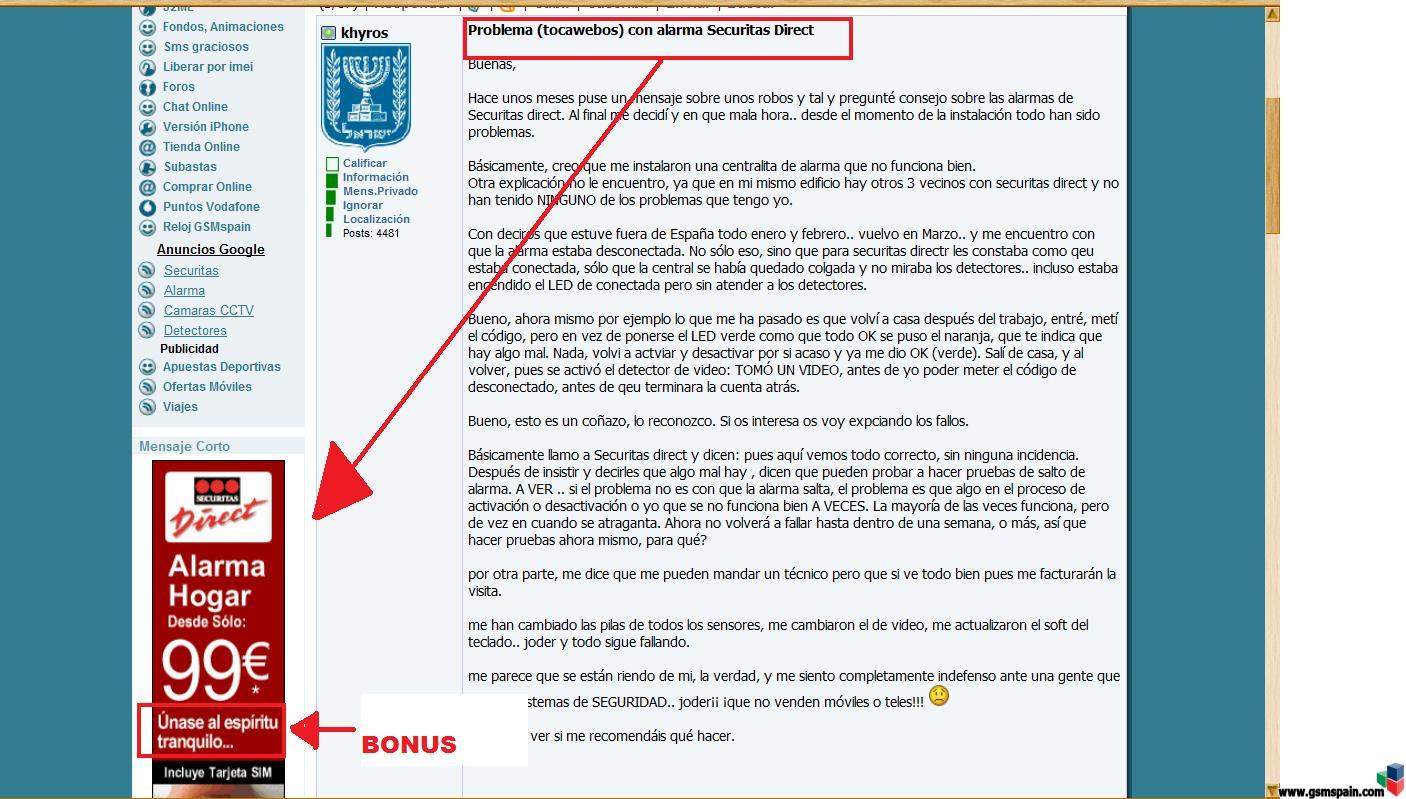 Problema (tocawebos) con alarma Securitas Direct