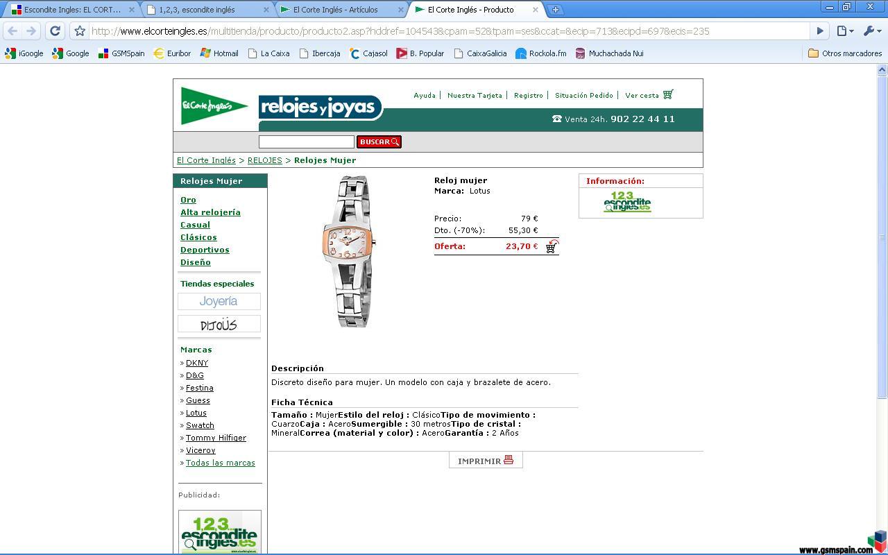 Escondite Ingles: EL CORTE INGLES. Ayudemonos todos
