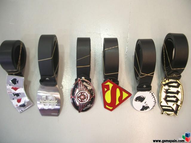 [Se vende] Cinturones con hebillas grandes (poker, Superman, batman, giratorios..)