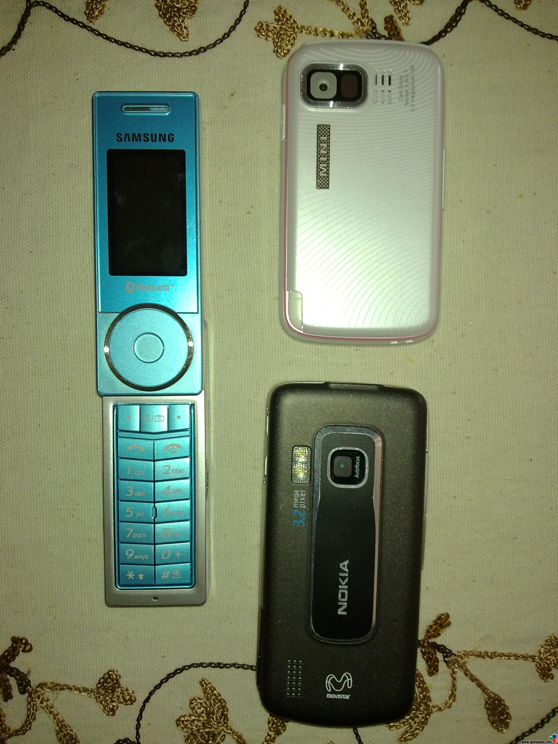 vendo nokia 6210 navigator, samsung x830, mini 5800 DUAL (KAO8), LG KG800 chocolate