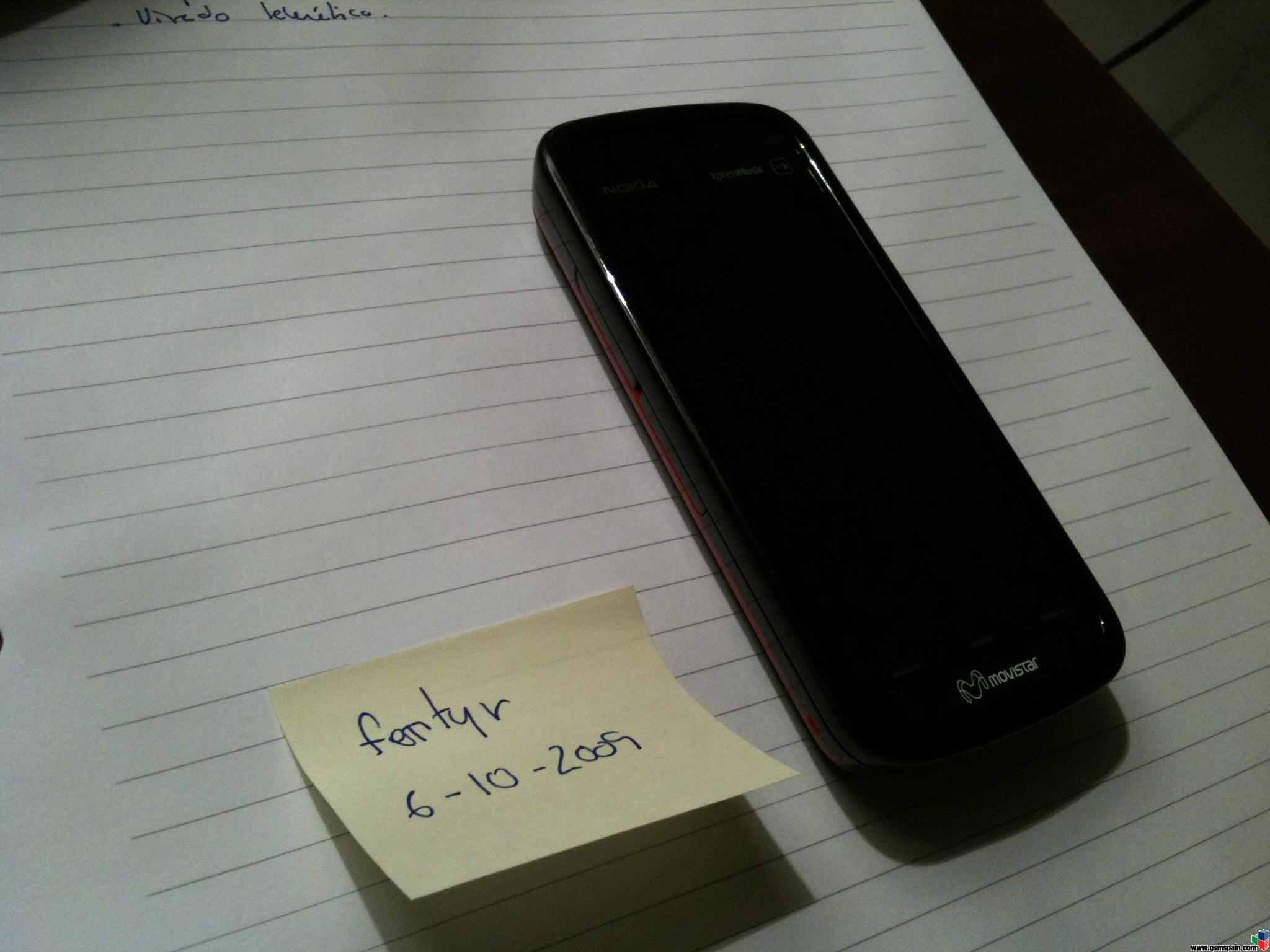 Vendo o Cambio Nokia 5800 de Movistar (Rojo)