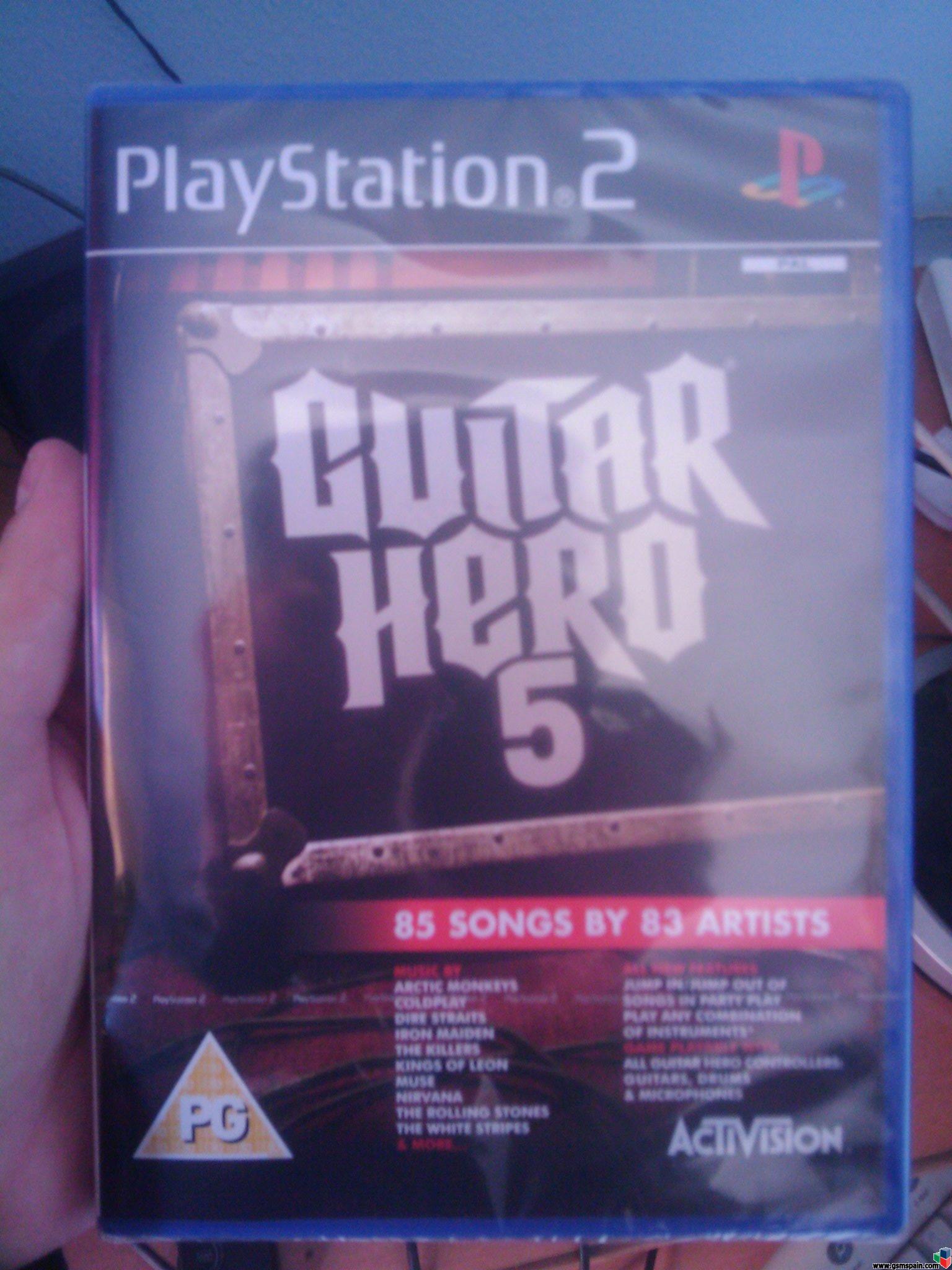 VENDO Guitar Hero 5 precintado para PS2!!! 27 GI!!