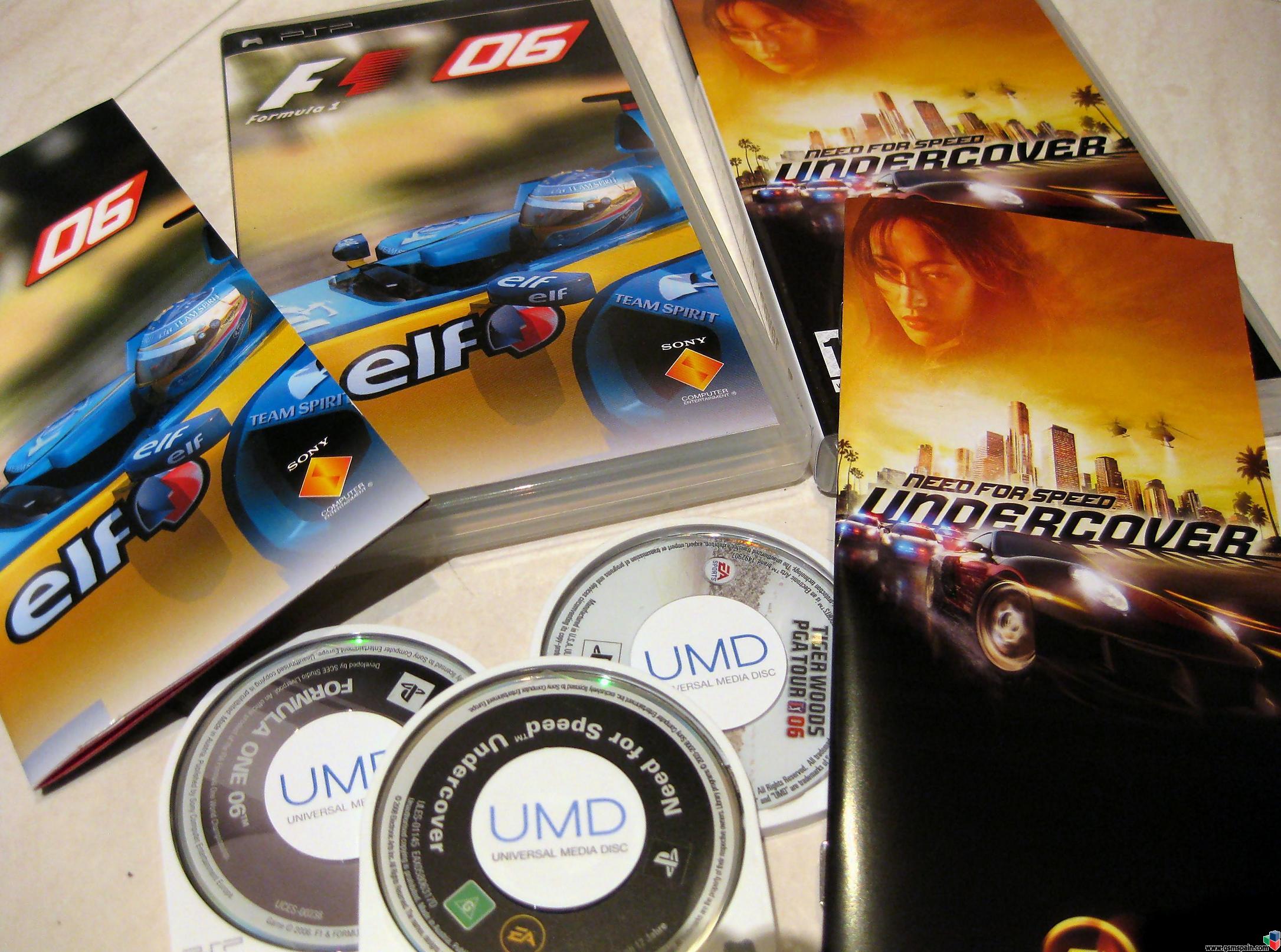 --LOTE DE 3 JUEGOS para PSP-- F1 06  /  Need for speed undercover  /  Tiger Woods 06