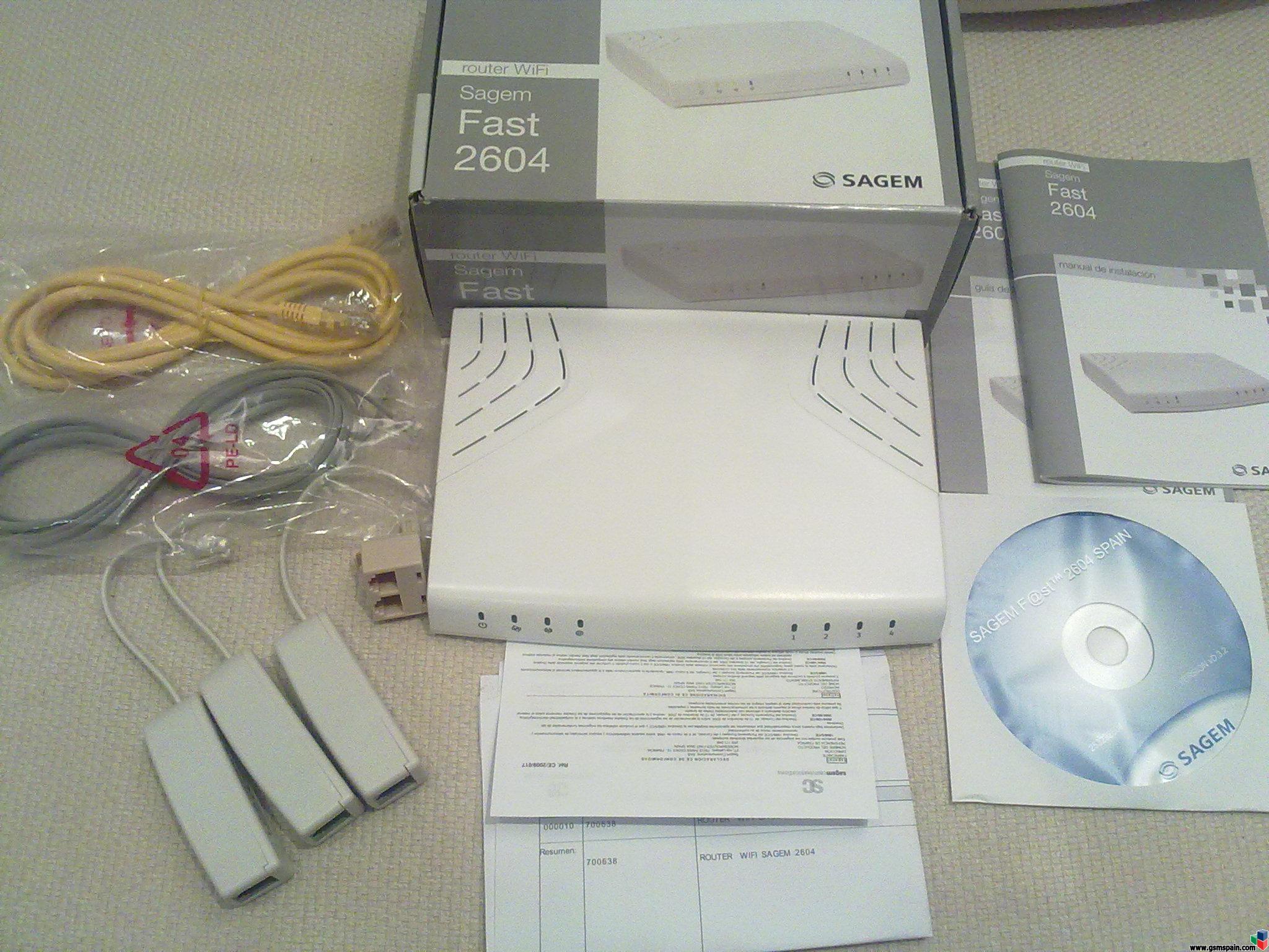 Vendo: Modem router ADSL: Sagen F@st 2604 (WiFi - 4 Puertos Ethernet)