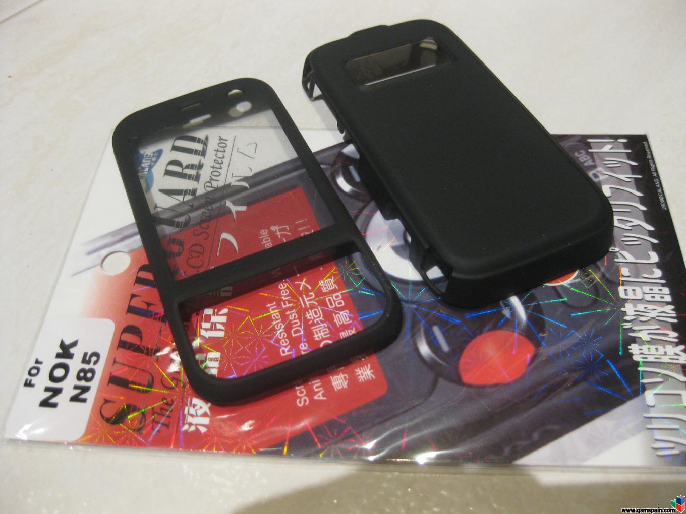 Carcasas para Nokia N85 y N96 con tacto de goma + protector pantalla !! 3,50 !!