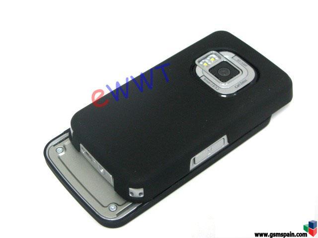 Carcasas para Nokia N85 y N96 con tacto de goma + protector pantalla !! 3,50 !!