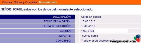 Error GRAVSIMO en mis cuentas de ING Direct