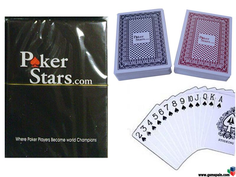 Barajas de Poker pokerstars 100% plastico, precintadas y nuevas!