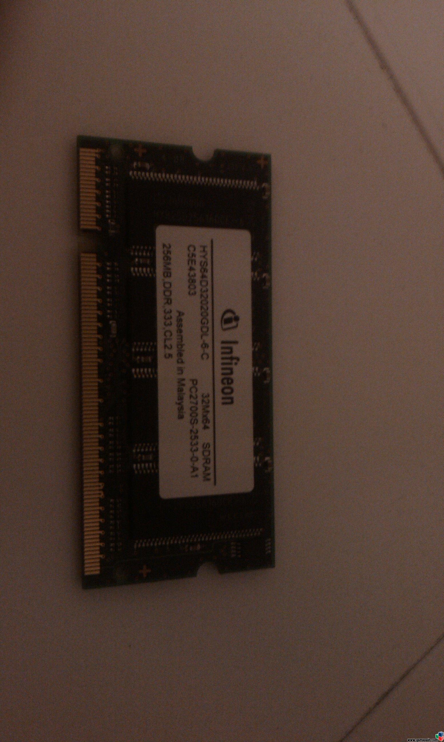 Memoria 256 Mb 333 portatil
