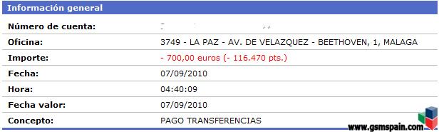 AYUDA! Me han desaparecido 700 de la cuenta, y en la caixa no saben nada.