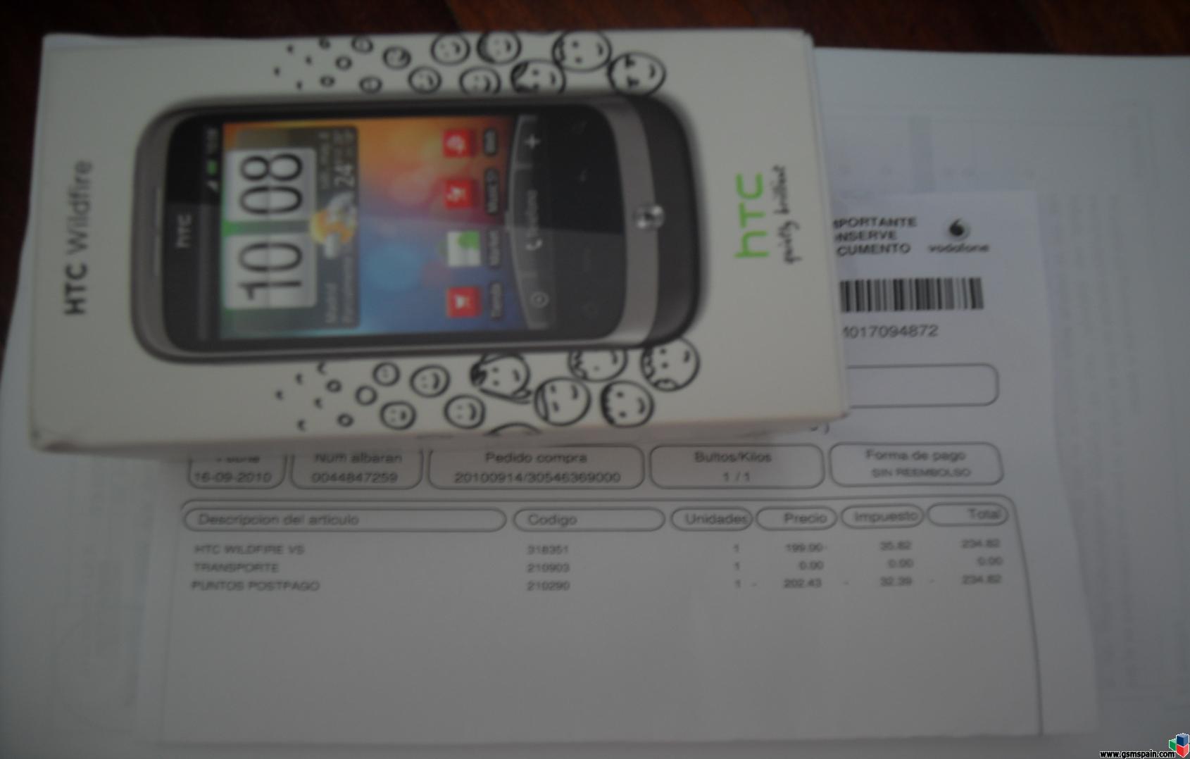 HTC  WILDFIRE , nueva con garantia, factura del 16 de sep