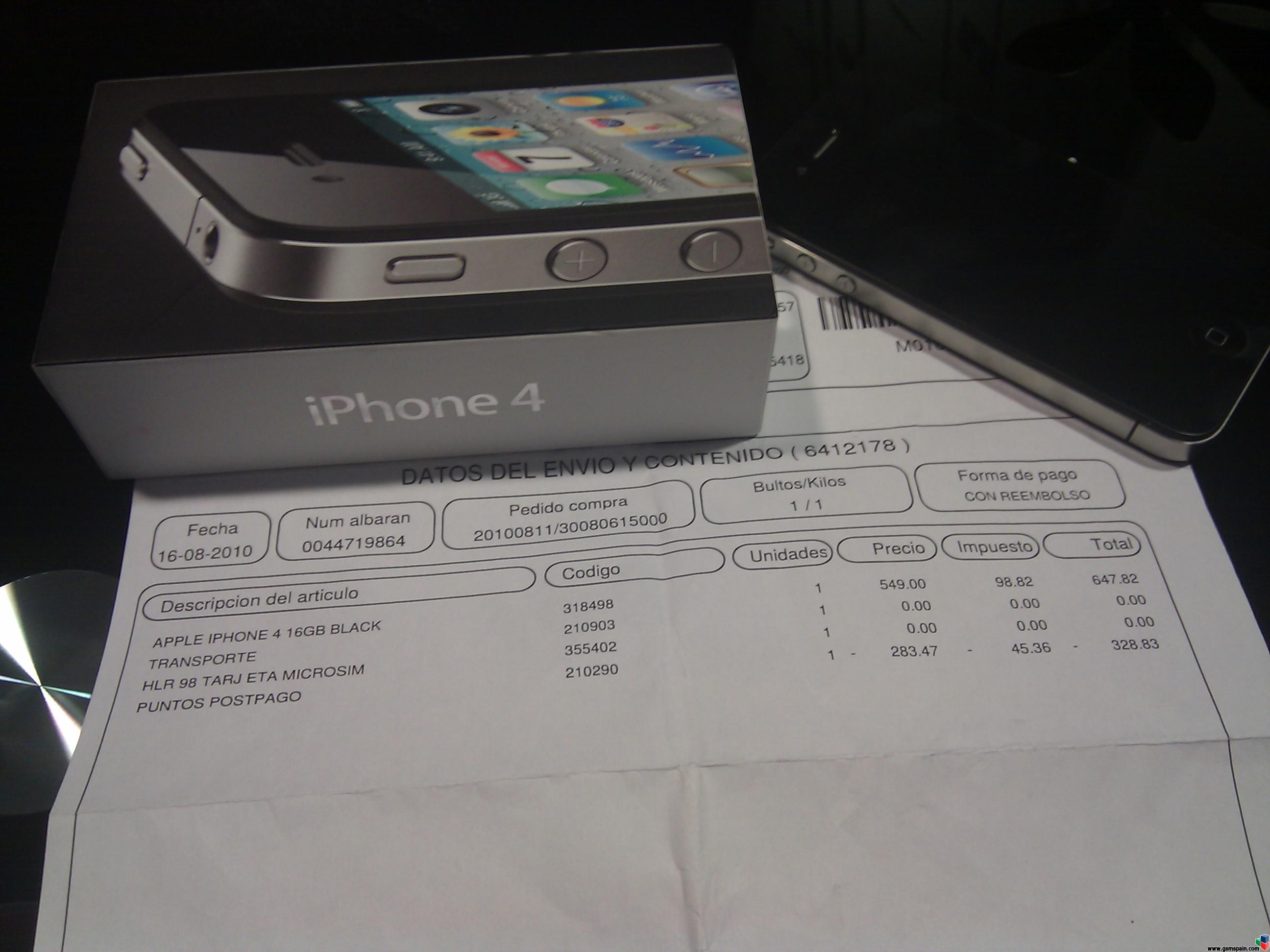 [VENDO] IPHONE 4 16GB!! vodafone 330!!!!