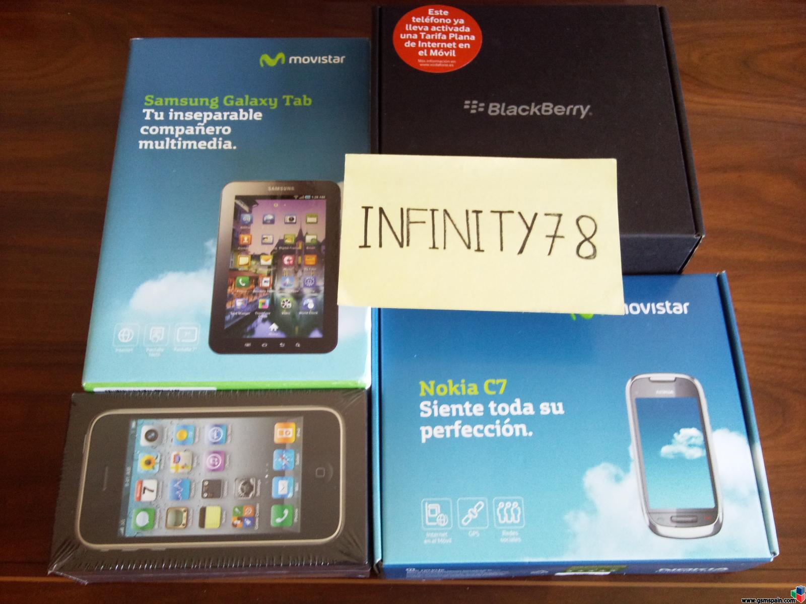 [VENDO] IPhone 3gs, Blackberry 9780, Samsung Galaxy Tab, Nokia C7 (PRECINTADOS)