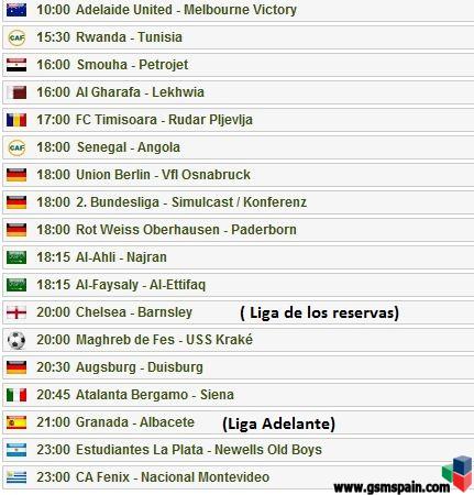 Partidos del dia