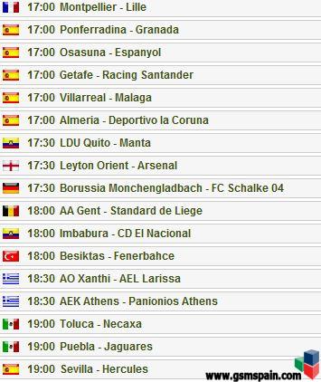 Partidos del dia
