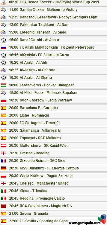 Partidos del dia