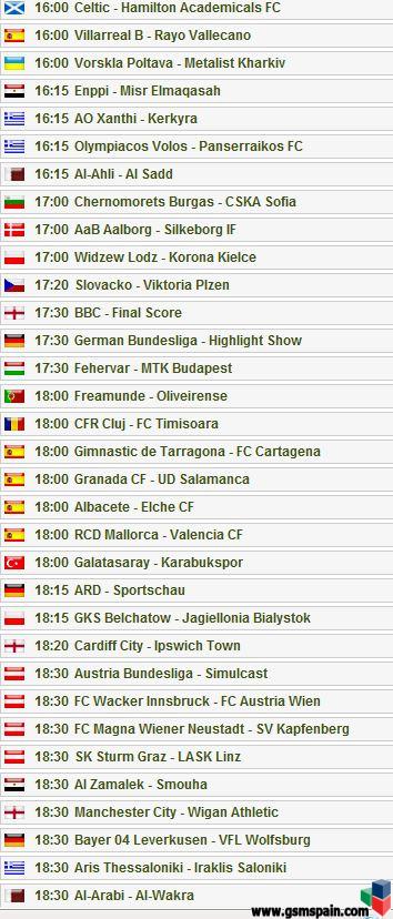 Partidos del dia