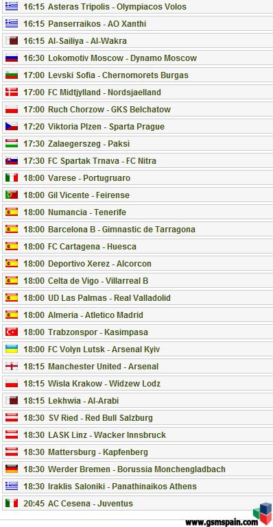 Partidos del dia