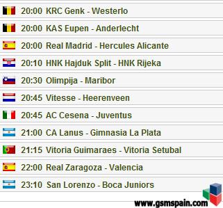 Partidos del dia