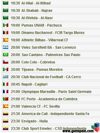 Partidos del dia