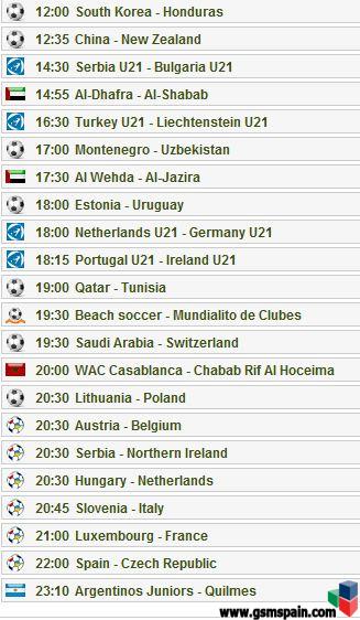 Partidos del dia