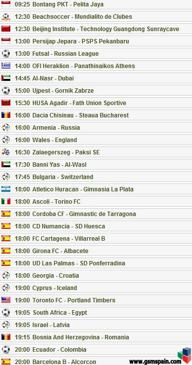 Partidos del dia