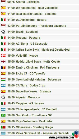 Partidos del dia