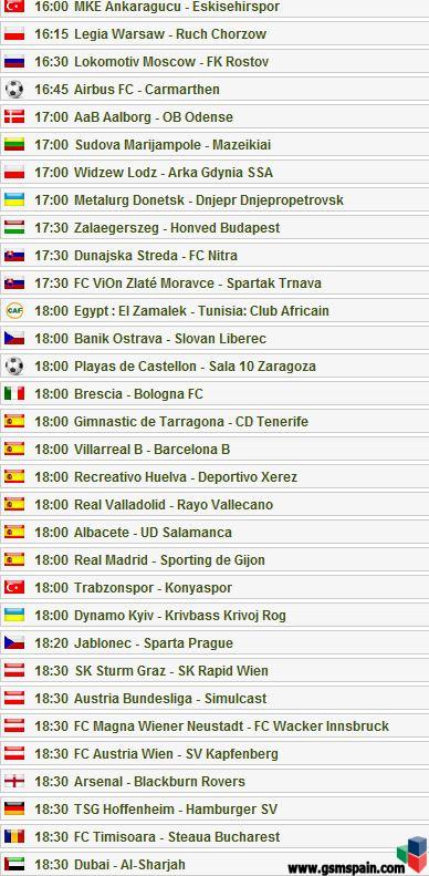 Partidos del dia