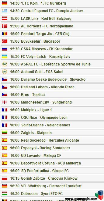 Partidos del dia