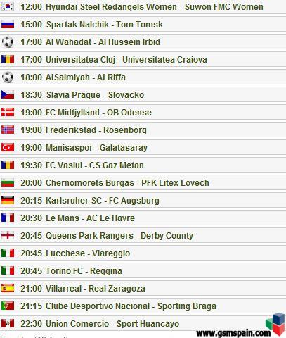 Partidos del dia