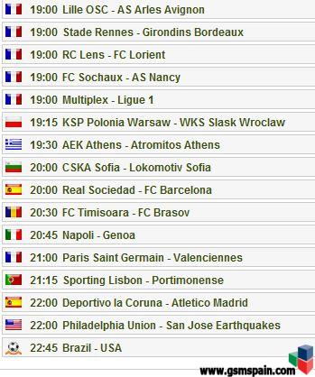 Partidos del dia