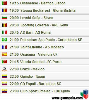 Partidos del dia