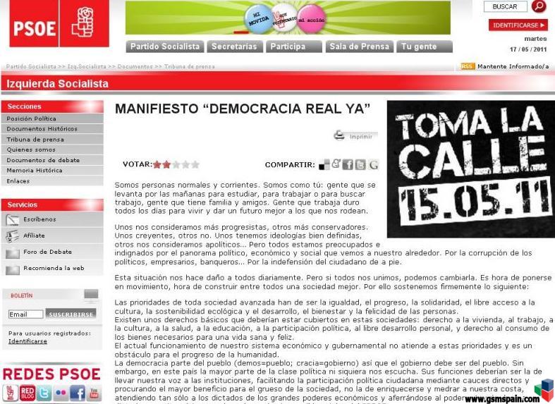 Democracia real, YA!