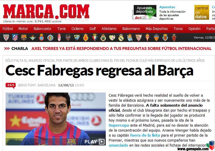 Cesc Fbregas ya es jugador del Bara