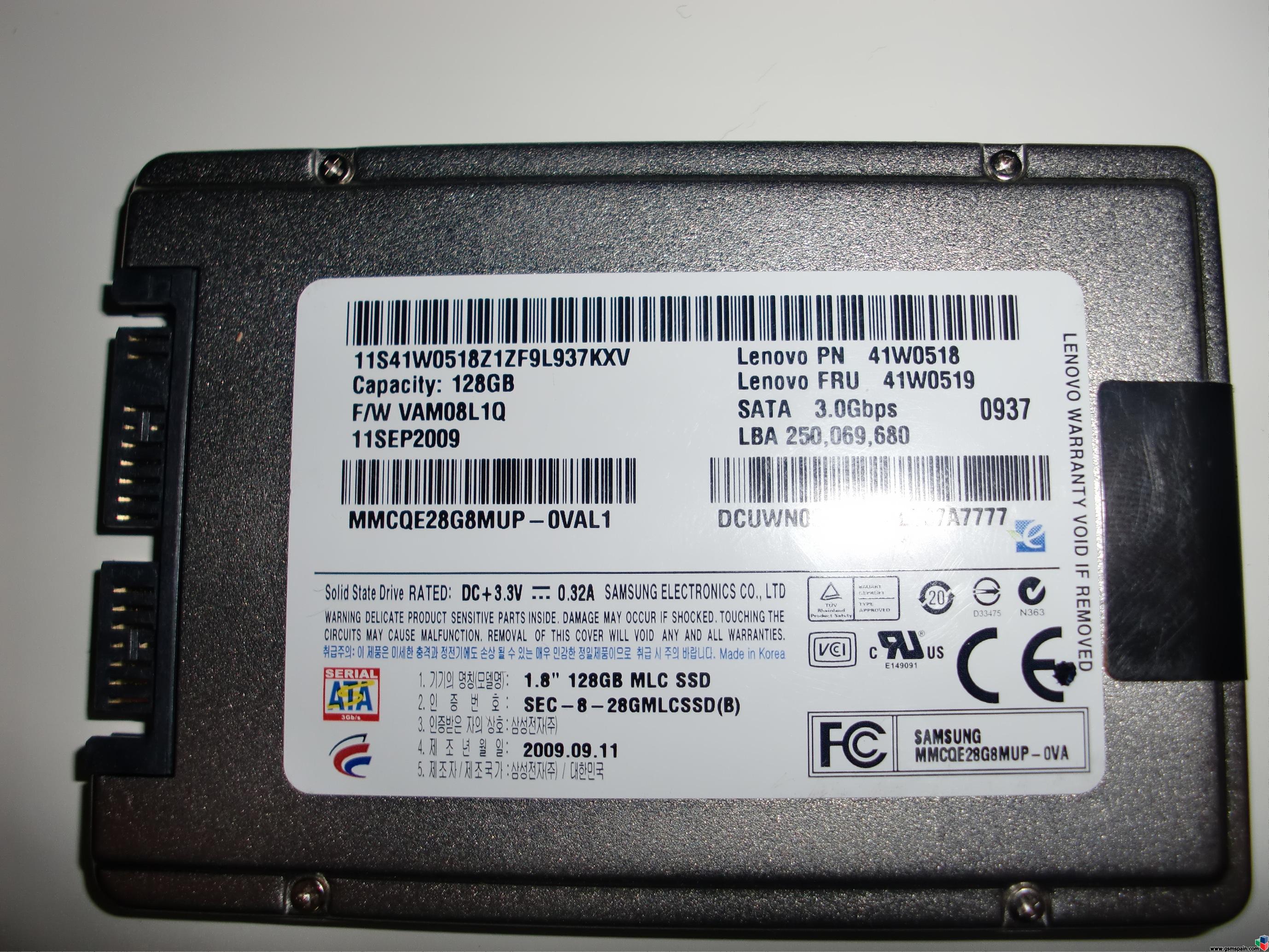 [CAMBIO] [VENDO] Disco Duro SSD 128 GB 1.8 Pulgadas Micro Sata