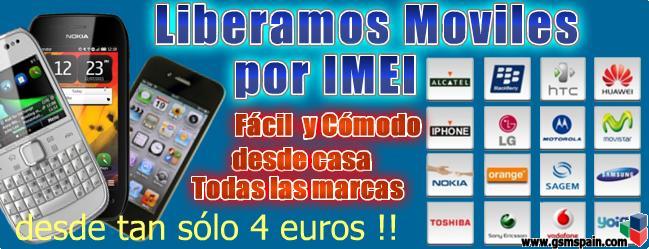 Libera tu movil por IMEI desde 1 euro,todas las marcas y modelos..ENTRA !!